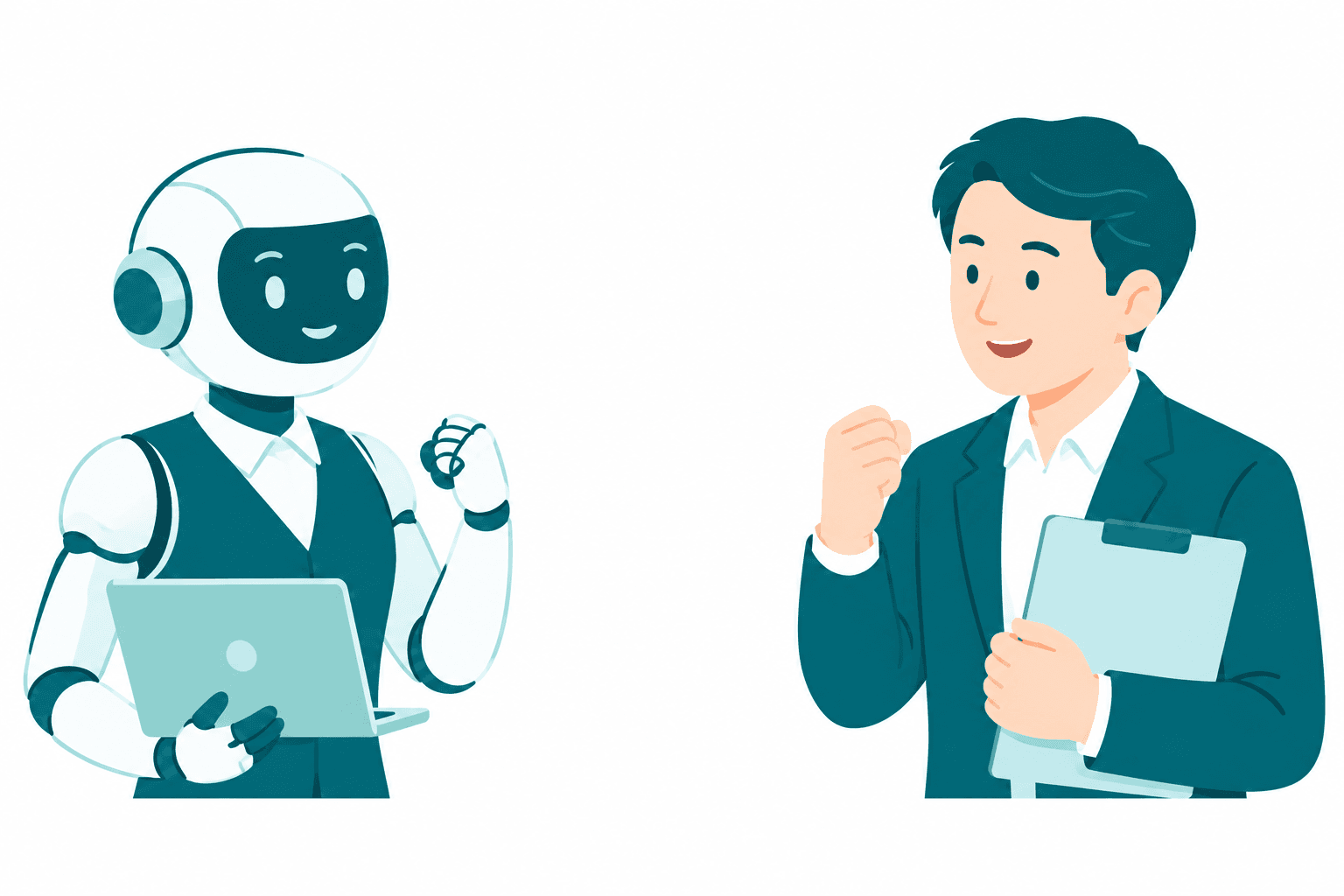 AI社員と人間、それぞれの得意なことを比べる